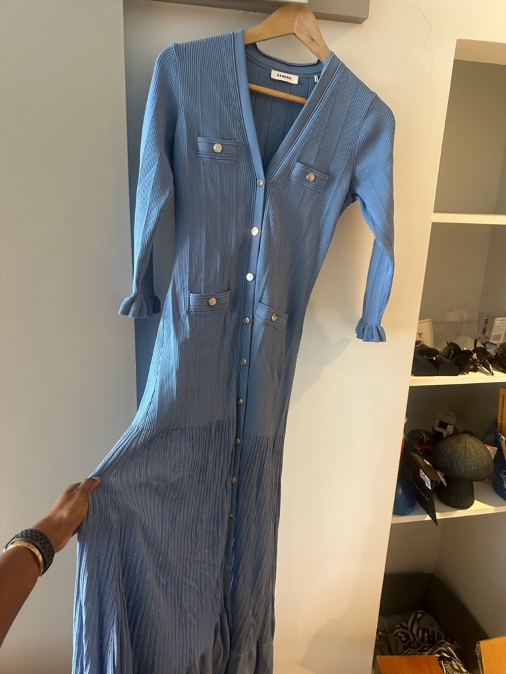 Blue Sandro Dress - Picture 3 of 8